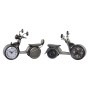 Horloge de table DKD Home Decor Verre Bleu Métal Moto Cuivre Bois MDF (24 x 13 x 16.5 cm) (2 pcs)