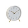 Horloge de table DKD Home Decor Doré Métal Blanc Bois MDF (18 x 5.5 x 19.5 cm)
