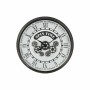 Horloge Murale DKD Home Decor Blanc Verre Fer Gris foncé (58.5 x 10.5 x 58.5 cm)