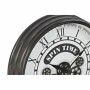 Horloge Murale DKD Home Decor Blanc Verre Fer Gris foncé (58.5 x 10.5 x 58.5 cm)