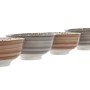 Set de Bols Home ESPRIT Marron Beige Porcelaine Fleurs Shabby Chic 11,5 x 11,5 x 6 cm