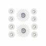 Montre DKD Home Decor Argent Champagne polypropylène Miroir (5 pcs) (2 pcs)
