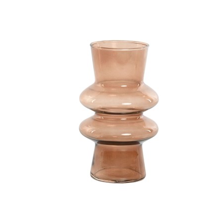 Vase Home ESPRIT Ambre Verre Moderne 11,5 X 11,5 X 19,5 cm