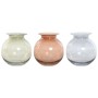 Vase Home ESPRIT Bleu Vert Ambre Verre Moderne 17,5 X 17,5 X 18,2 cm (3 Unités)