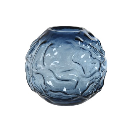 Vase Home ESPRIT Bleu Verre Moderne 21,5 x 21,5 x 19 cm