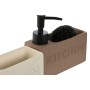 Porte-savon Home ESPRIT Terre cuite ABS Dolomite (2 Unités)