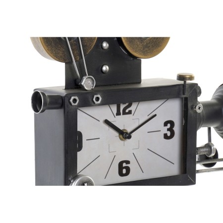 Horloge de table DKD Home Decor Noir Verre Fer Bois MDF (33 x 16 x 45 cm)