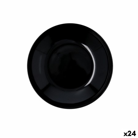 Assiette creuse Quid Select Basic Noir Mélamine 23 cm (24 Unités)