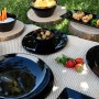 Assiette creuse Quid Select Basic Noir Mélamine 23 cm (24 Unités)