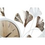 Horloge Murale DKD Home Decor Volets Doré Métal Blanc Bois MDF (109 x 6 x 59 cm)
