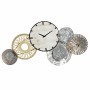 Horloge Murale DKD Home Decor Gris Métal Cercles Bois MDF (99 x 7.6 x 54.3 cm)