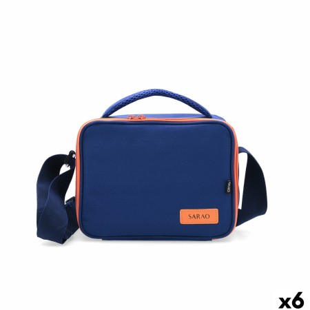 Bolsa Reutilizable para Alimentos Quid Sarao Azul Textil Libre de BPA 21 x 16 x 14 cm (6 Unidades)