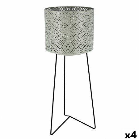 Macetero con soporte Vinthera Moa Verde Metal 22 x 22 x 58 cm (4 Unidades)