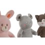 Jouet Peluche Home ESPRIT Marron Gris Rose Polyester Animal 28 x 22 x 32 cm (4 Unités)