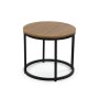 Jeu de 2 tables Versa Aurea Noir 48 x 48 x 42 cm 80 x 80 x 48 cm