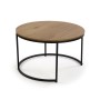 Jeu de 2 tables Versa Aurea Noir 48 x 48 x 42 cm 80 x 80 x 48 cm