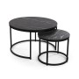 Jeu de 2 tables Versa Aurea 48 x 48 x 42 cm 80 x 80 x 48 cm