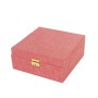 Boîte à bijoux Versa Rouge Polyester Carton 21,5 x 9 x 21,5 cm