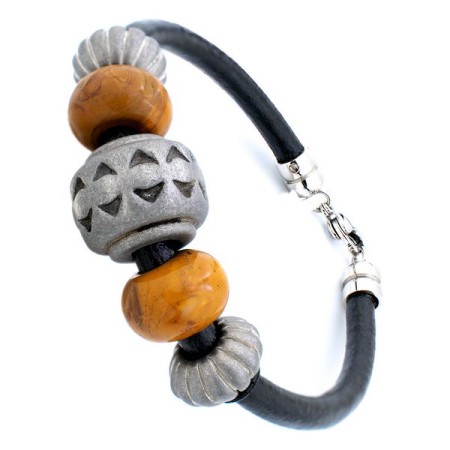 Bracelet Unisexe Viceroy 5059P01011 Gris Marron (19 cm)