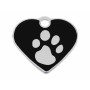 Placa identificativa Imarc Heart Negro Plateado