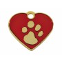 Placa identificativa Imarc Heart Rojo Dorado