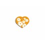 Plaque d'identification Imarc Heart Jaune Orange