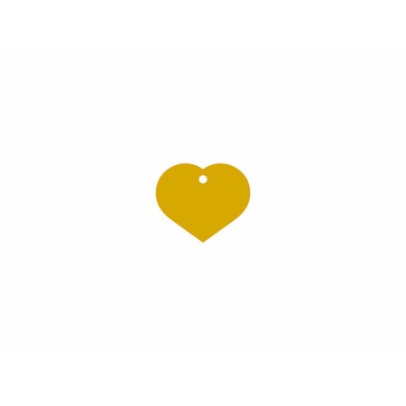 Plaque d'identification Imarc Heart Jaune Doré
