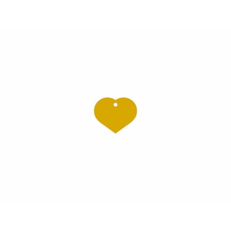 Placa identificativa Imarc Heart Amarillo Dorado