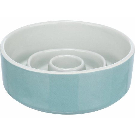 Comedero para Perro Trixie Slow Feeding Azul Gris Ø 14 cm 450 ml