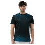 Camiseta de Manga Corta Hombre Drop Shot Abian Campa Negro Pádel