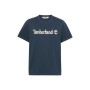 Camiseta de Manga Corta Hombre Timberland Kennebec River Camo Linear Logo Azul