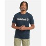 Camiseta de Manga Corta Hombre Timberland Kennebec River Camo Linear Logo Azul