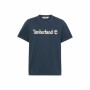 Camiseta de Manga Corta Hombre Timberland Kennebec River Camo Linear Logo Azul