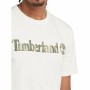 Camiseta de Manga Corta Hombre Timberland Kennebec River Camo Linear Logo Blanco