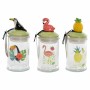 Boîte DKD Home Decor Céramique Verre Tropical (3 pcs) (6 x 6 x 14 cm)