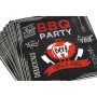 Serviette en papier DKD Home Decor BBQ Party Noir Rouge (20 pcs)