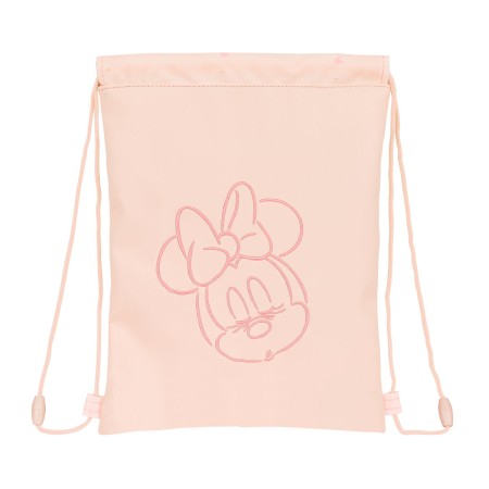 Sac à dos serré par des ficelles Minnie Mouse Baby Rose clair 26 x 34 cm