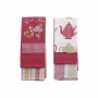 Ensemble de Chiffons DKD Home Decor Blanc Rose Coton (2 pcs)