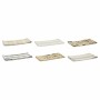 Tissu de cuisine DKD Home Decor Noir Beige Coton Blanc (2 pcs)