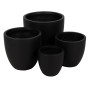 Set de Maceteros Negro 44 x 44 x 41,5 cm (4 Unidades)