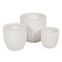 Set de pots de fleurs Blanc 37 x 37 x 35,5 cm (3 Unités)