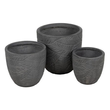 Set de pots de fleurs Gris 37 x 37 x 35 cm (3 Unités)