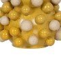 Vase Jaune Blanc Céramique 28,3 x 28,3 x 39,7 cm