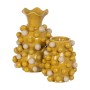 Vase Jaune Blanc Céramique 28,3 x 28,3 x 39,7 cm