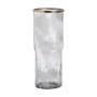 Jarrón Blanco Champán Aluminio Cristal 19,5 x 19,5 x 51 cm