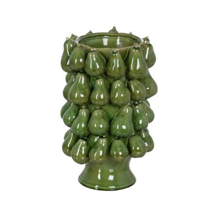 Vase Vert Céramique Poissons 22 x 22 x 31,5 cm