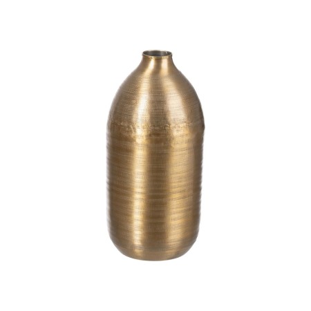 Jarrón Dorado Aluminio 16,5 x 16,5 x 35,5 cm