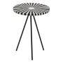 Table d'appoint Blanc Noir 38 x 38 x 50 cm