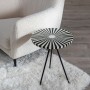 Table d'appoint Blanc Noir 38 x 38 x 50 cm