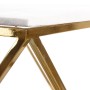 Petite Table d'Appoint Blanc Bronze 46 x 46 x 56 cm